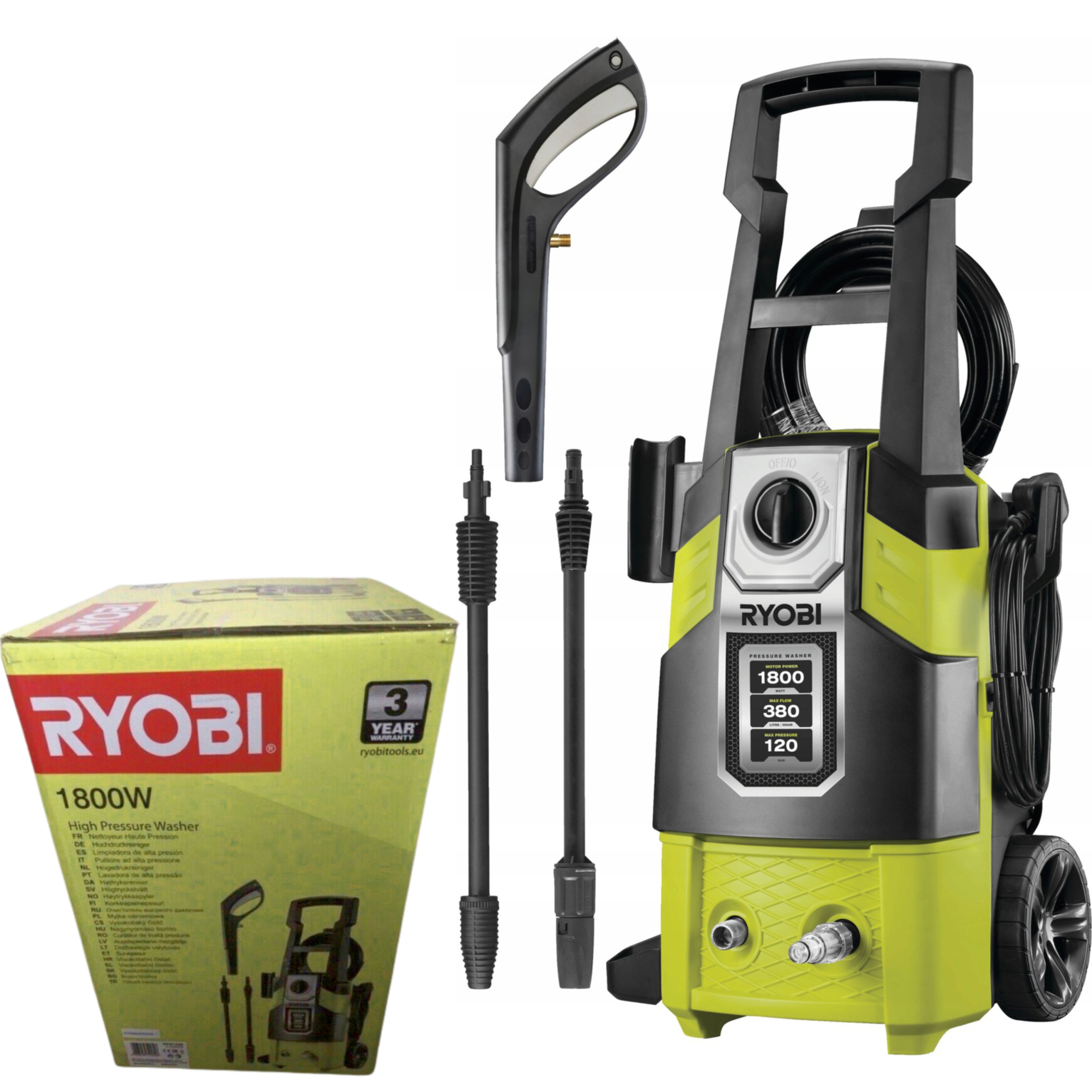 Ryobi tlaková umývačka 120 bar 1800 W
